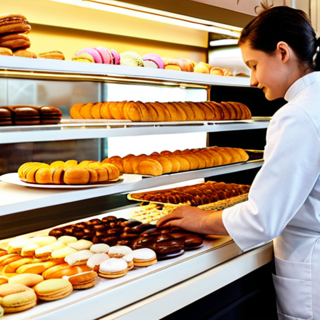 소믈리에 필기시험 준비 팁 - Parisian Patisserie**

"A professional photograph of a bustling Parisian patisserie, filled with col...