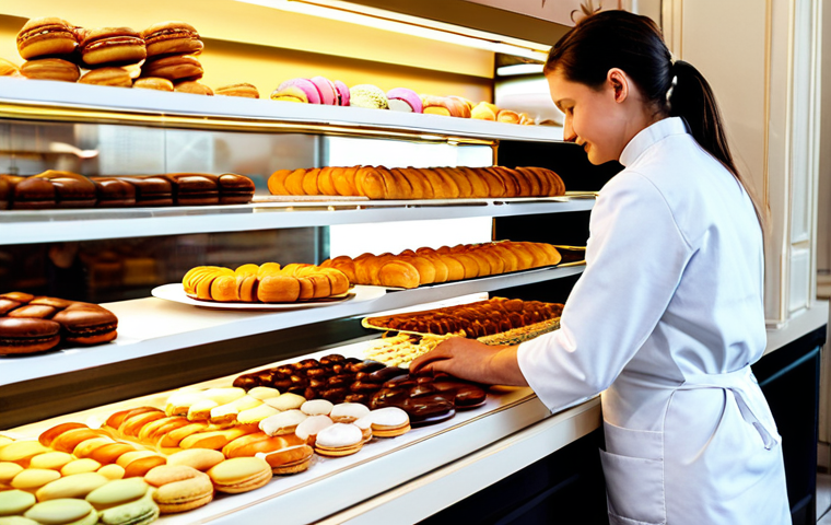 소믈리에 필기시험 준비 팁 - Parisian Patisserie**

"A professional photograph of a bustling Parisian patisserie, filled with col...