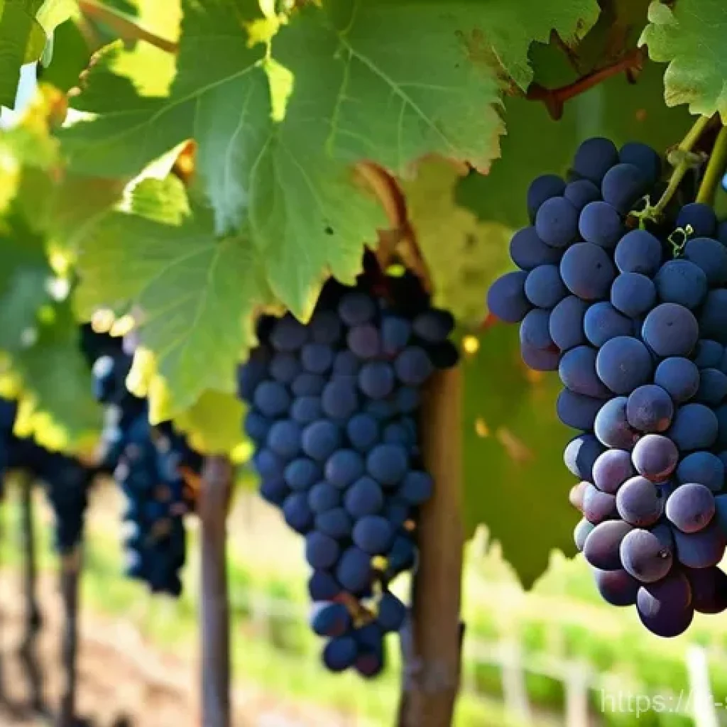 소믈리에가 알아야 할 와인 포도 품종 - **Prompt:** A serene, sun-drenched vineyard in the heart of the French countryside, conveying the es...