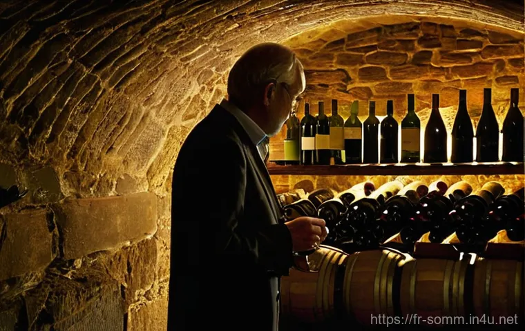 소믈리에와 와인 소매업 차이 - **A Friendly Caviste Guiding a Customer in a Charming French Wine Shop**
    "A welcoming and approa...