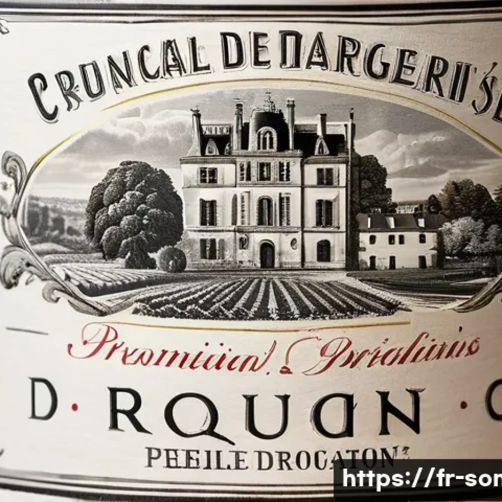 와인 병 라벨 읽는 법 - **Prompt:** An elegant, close-up shot of a classic French wine bottle label. The label prominently f...