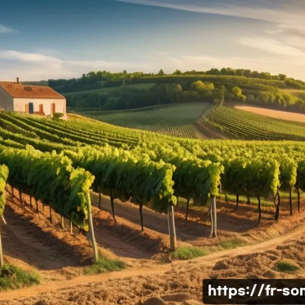 소믈리에가 다룬 최고의 와인 리스트 - A picturesque vineyard landscape in Burgundy during golden hour, showcasing limestone-rich soil with...